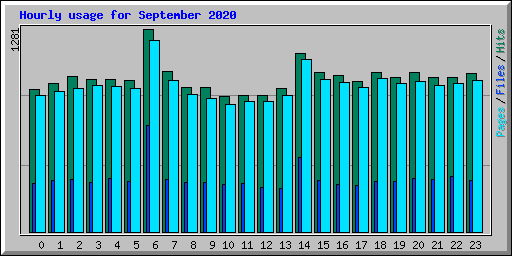 Hourly usage for September 2020