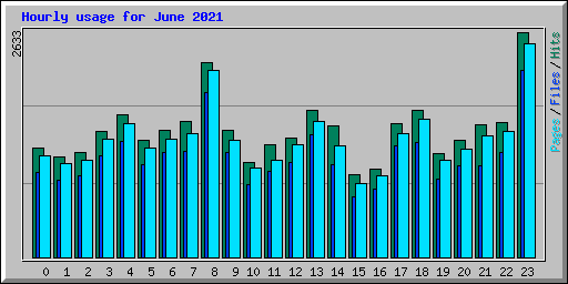 Hourly usage for June 2021