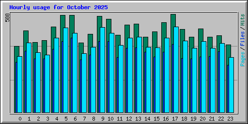 Hourly usage for October 2025