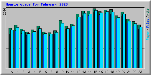 Hourly usage for February 2026