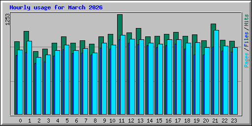 Hourly usage for March 2026